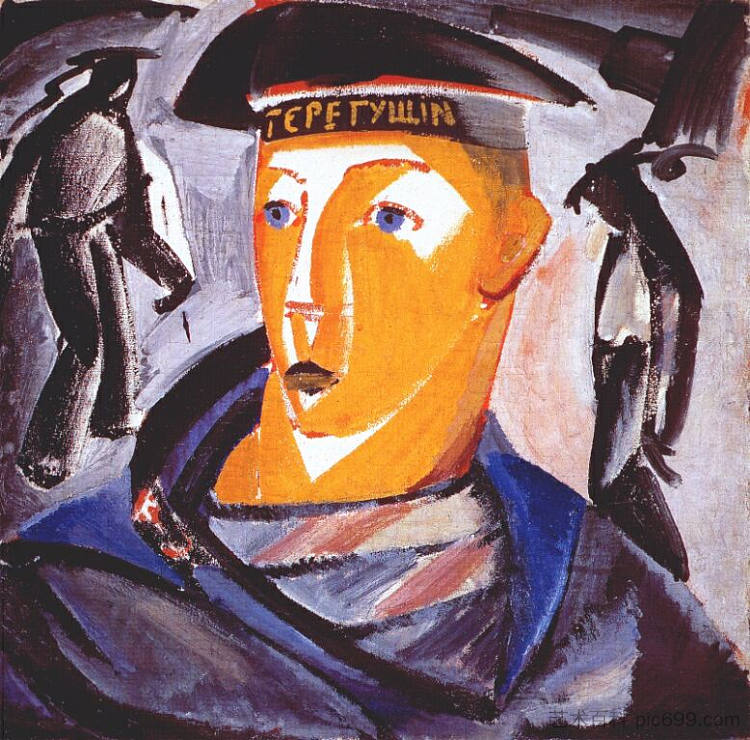 水手（自画像） The Sailor (Self Portrait) (1911 - 1912)，弗拉基米尔·塔特林