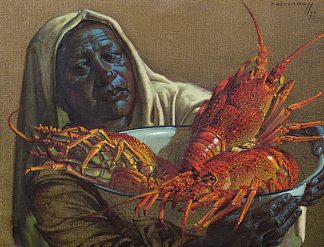 女士与小龙虾 Lady with Crayfish (1951)，弗拉基米尔·特列奇科夫