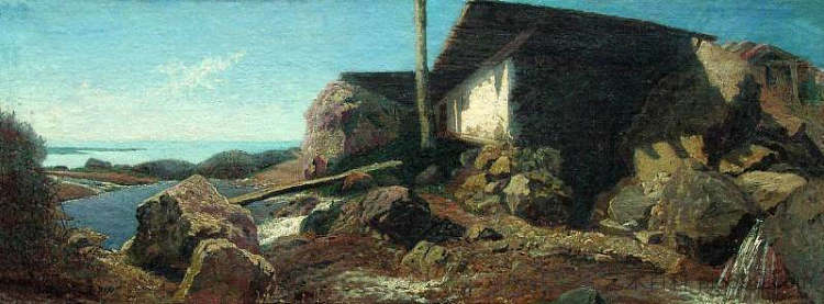 海边的房子 A house near the sea (1871)，弗拉基米尔奥尔洛夫斯基