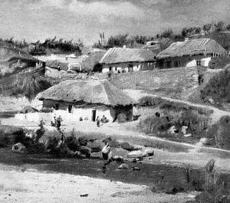 夏日的小屋 Huts in summer day (1870)，弗拉基米尔奥尔洛夫斯基