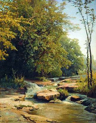 山溪景观 Landscape with mountain creek，弗拉基米尔奥尔洛夫斯基