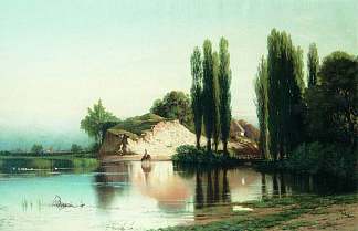 乌克兰河流景观 Landscape with river in Ukraine，弗拉基米尔奥尔洛夫斯基