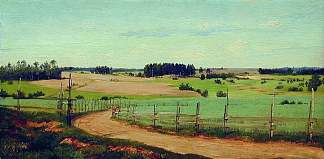 夏季景观与道路 Summer landscape with road (c.1875)，弗拉基米尔奥尔洛夫斯基