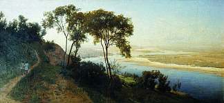 基辅附近。第聂伯罗河上空 Vicinity of Kyiv. Over the Dnipro (1884)，弗拉基米尔奥尔洛夫斯基