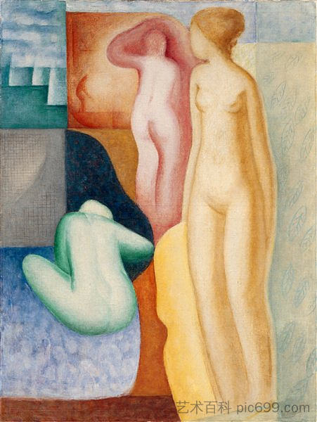 海滩上的女人 Moterys Pliaže (1930),维塔塔斯凯里乌斯蒂斯