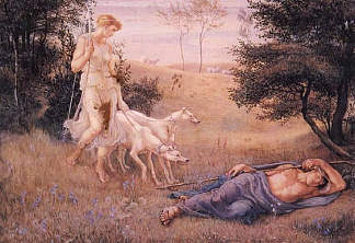 戴安娜和恩底弥翁 Diana and Endymion (1883)，沃尔特·克兰
