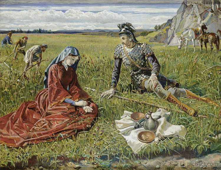 路得和波阿斯 Ruth and Boaz (1863),沃尔特·克兰