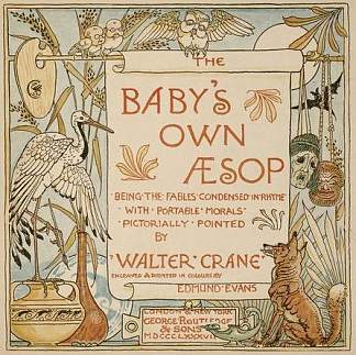 《宝贝自己的伊索》扉页 Title page of Baby’s Own Aesop (1887)，沃尔特·克兰