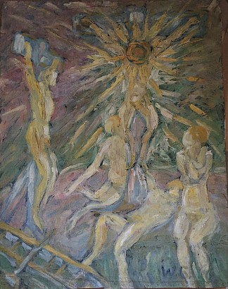 钉十字架（面对太阳的人） Crucifixion (People Facing the Sun) (1917)，沃尔特·格拉马特