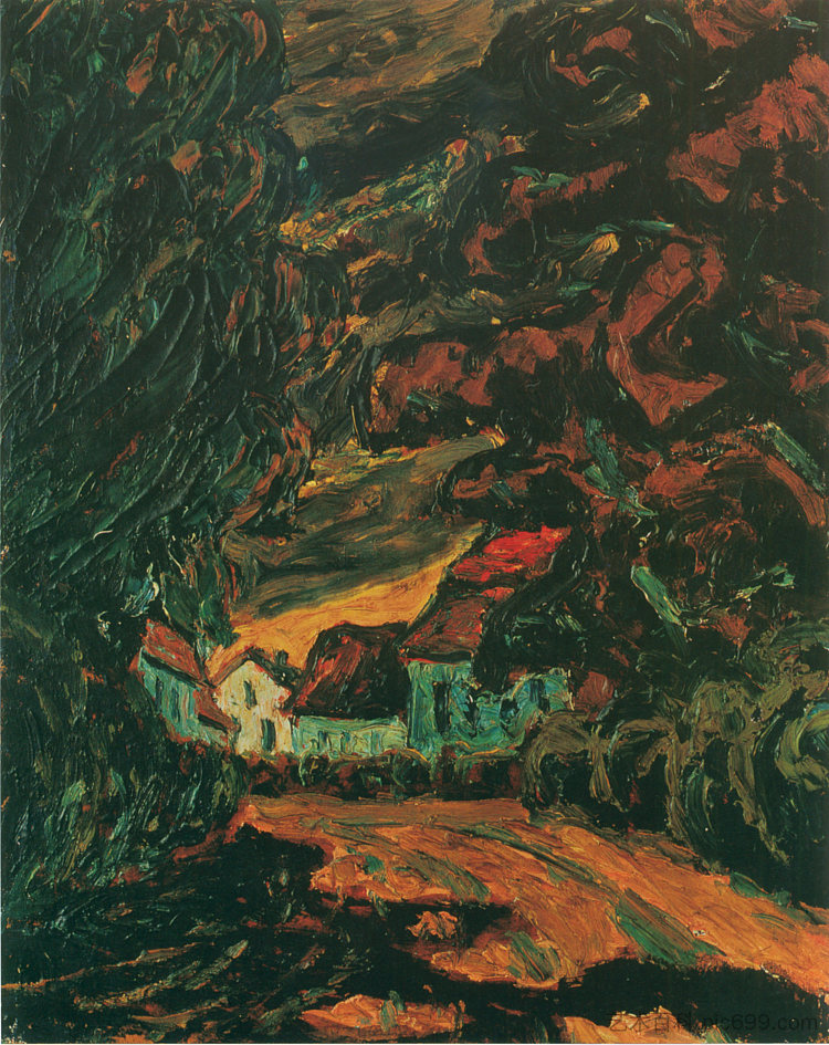 卡尔斯堡附近的景观(比利时) Landscape near Carlsbourg (Belgium) (1914 - 1915; Berlin,Germany ),沃尔特·格拉马特