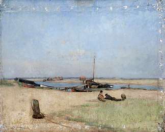 沃尔伯斯维克河口 Estuary at Walberswick (c.1884 – c.1885)，沃尔特·奥斯本