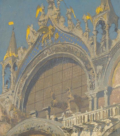 圣马可马，威尼斯 Horses of St. Mark's, Venice (1901)，华特·席格