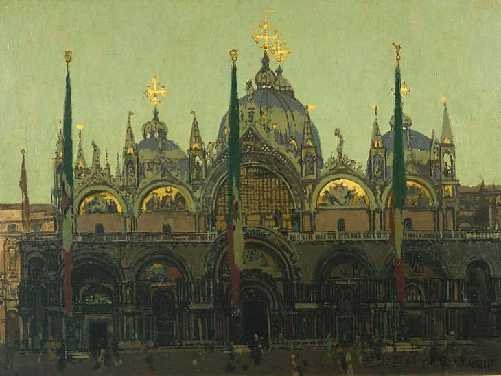 圣马可， 威尼斯 St. Mark's, Venice (c.1895 - c.1896)，华特·席格