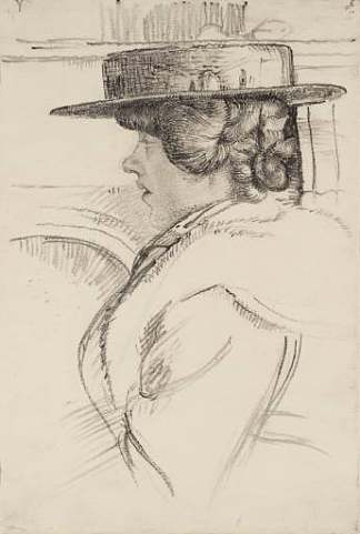 草帽 The Straw Hat (c.1911)，华特·席格