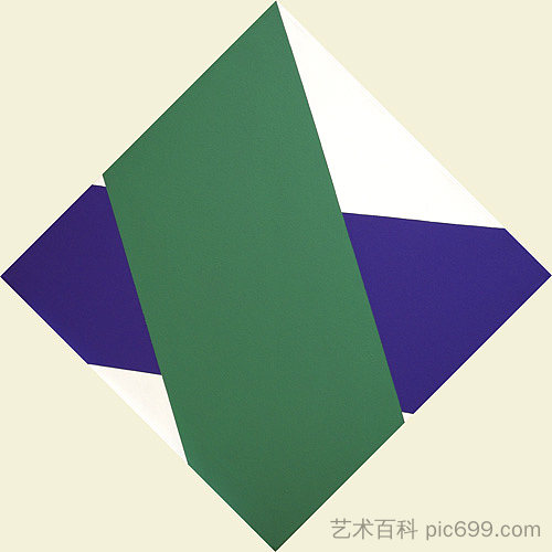 十字系列 绿色与紫色 Cross Series Green Over Violet (1981)，沃德杰克逊