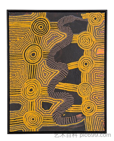 无题 Untitled (1989)，Warlimpirrnga Tjapaltjarri