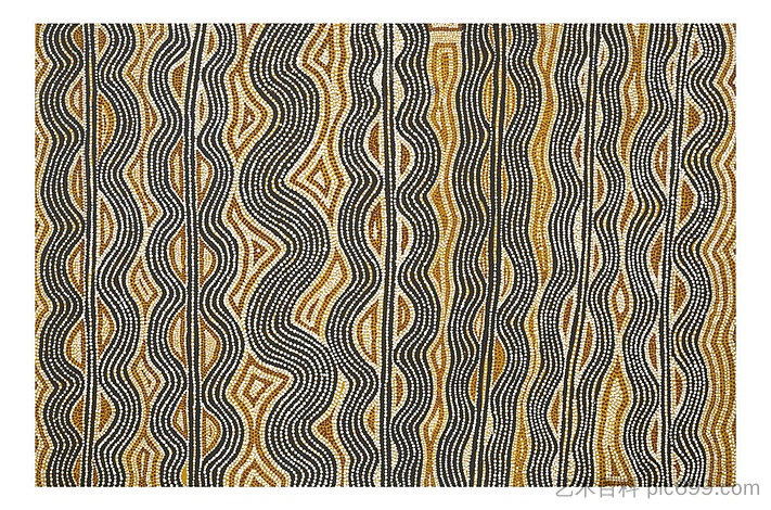 无题（与塔库尔遗址相关的设计） Untitled (Designs Associated with the Site of Tarkul) (1998)，Warlimpirrnga Tjapaltjarri