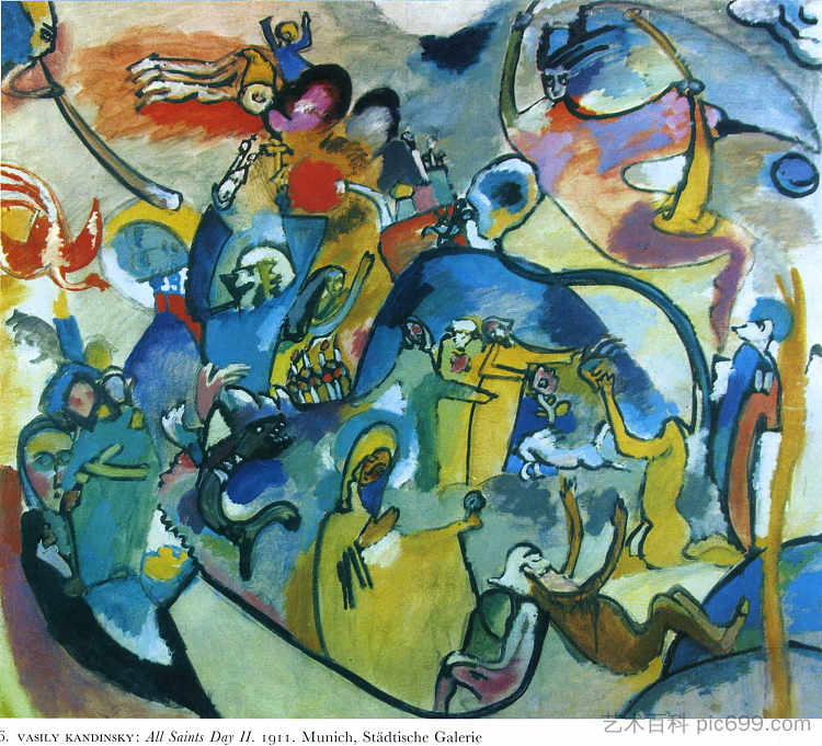 诸圣节第二节 All Saints day II (1911; Munich / Monaco,Germany ),瓦西里·康定斯基