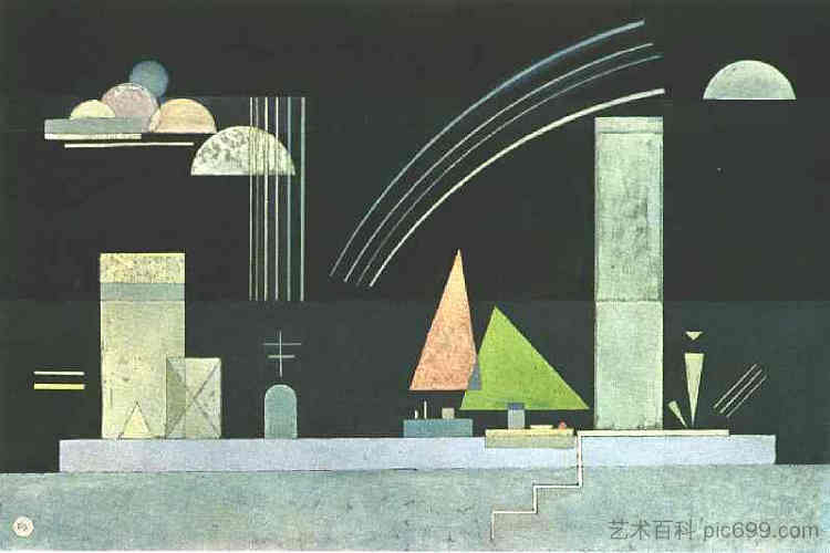 静止时 At rest (1942),瓦西里·康定斯基