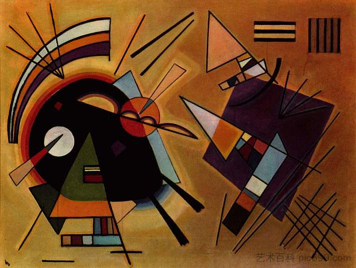 黑色和紫色 Black and Violet (1923; Germany ),瓦西里·康定斯基