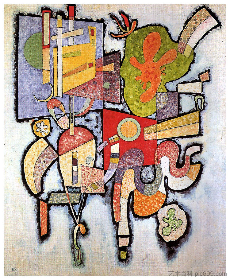 复杂简单 Complex Simple (1939; Paris,France ),瓦西里·康定斯基