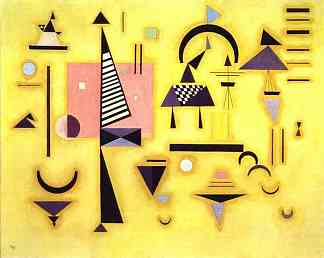 果断的粉红色 Decisive Pink (1932; Alten / Dessau-alten,Germany                     )，瓦西里·康定斯基