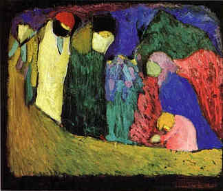 遇到 Encounter (1908; Germany                     )，瓦西里·康定斯基