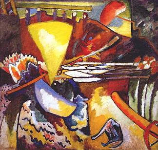 即兴创作 11 Improvisation 11 (1910; Munich / Monaco,Germany                     )，瓦西里·康定斯基