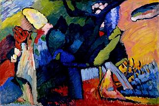 即兴创作 4 Improvisation 4 (1909; Munich,Germany                     )，瓦西里·康定斯基