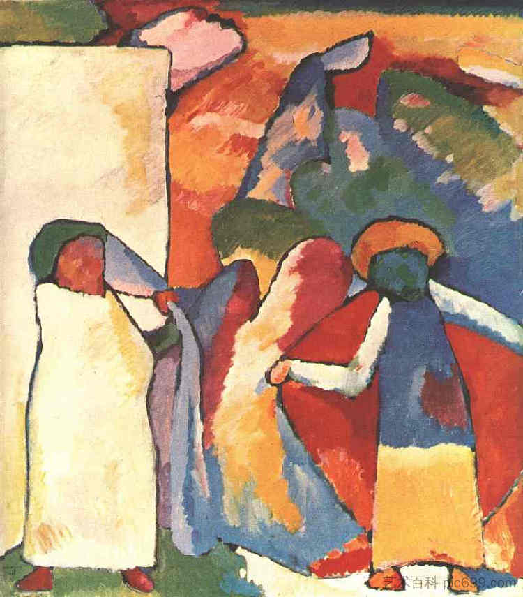 即兴创作6(非洲) Improvisation 6 (African) (1909; Munich / Monaco,Germany ),瓦西里·康定斯基