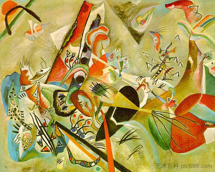 灰色 In Grey (1919; Moscow,Russian Federation ),瓦西里·康定斯基