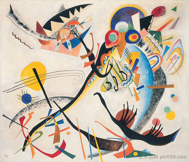 蓝色段 Blue segment (1921),瓦西里·康定斯基