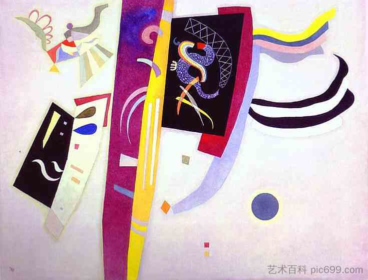 橙紫色 Orange-Violet (1935; Paris,France  )，瓦西里·康定斯基