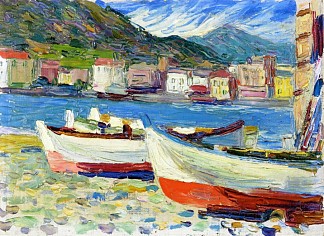 拉帕洛船屋 Rapallo boats (1905)，瓦西里·康定斯基