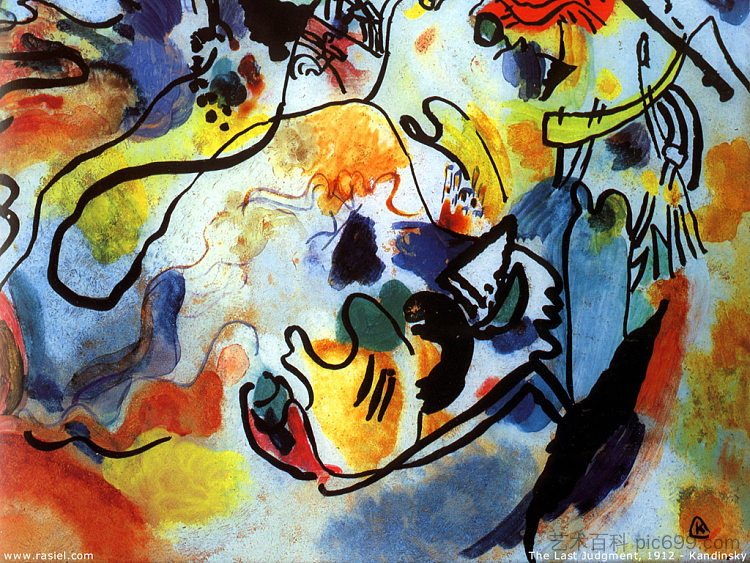 最后的审判 The last judgment (1912; Munich / Monaco,Germany ),瓦西里·康定斯基