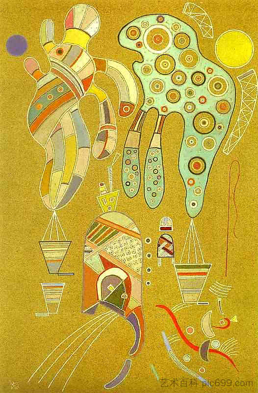 无题 Untitled (1941; Paris,France ),瓦西里·康定斯基