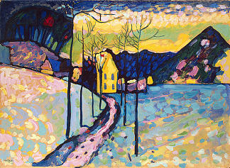 冬季景观 Winter Landscape (1909; Munich / Monaco,Germany                     )，瓦西里·康定斯基