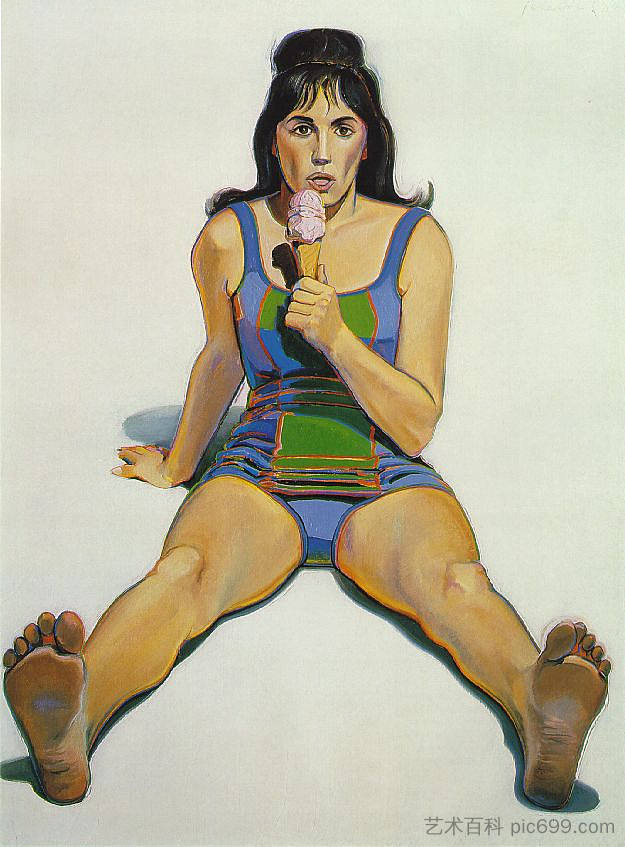 女孩与冰淇淋甜筒 Girl with Ice Cream Cone (1963)，伟恩·第伯