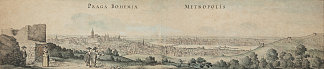 布拉格美景 Great View of Prague (1636)，瓦茨拉夫·霍拉尔