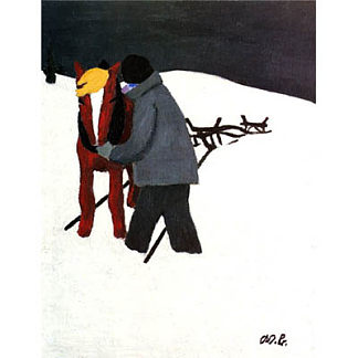 男人与马和雪橇 Man with Horse and Sleigh (1933)，维尔纳·伯格