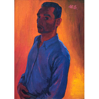 橙色之前的自画像 Self Portrait Before Orange (1936)，维尔纳·伯格