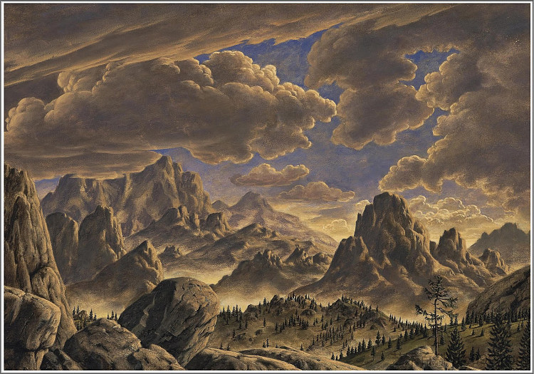 山地景观 Mountain Landscape (c.1939)，维尔纳·佩纳