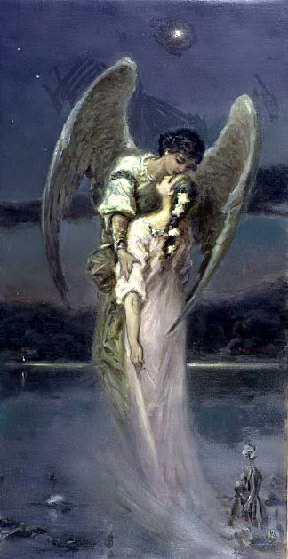 女孩与天使 Girl with Angel，威廉·科塔宾斯基