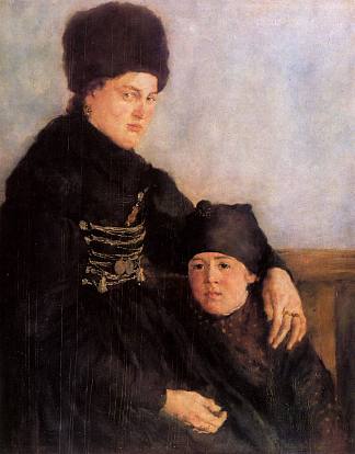 达豪妇女与孩子 Dachauerin mit Kind (1875)，威廉·莱伯尔