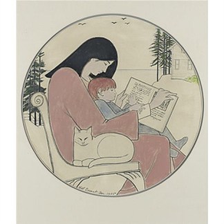 母子阅读 Mother and child reading (1985; United States                     )，威尔巴尼特