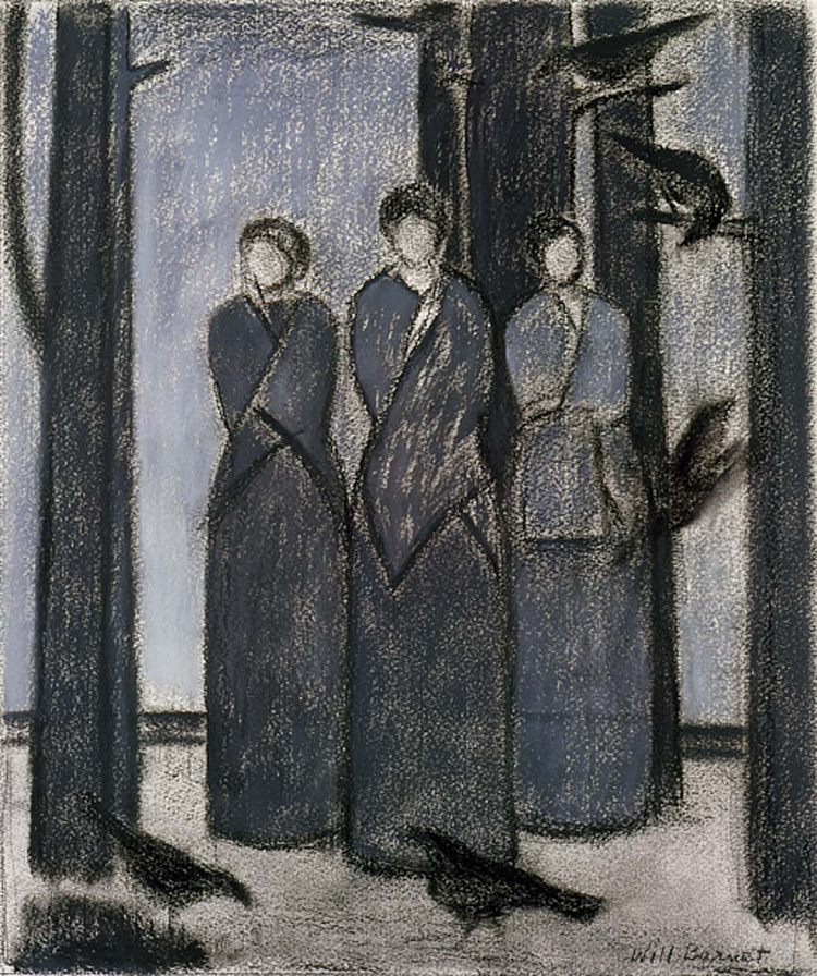 为三个缪斯学习 Study for Three Muses (c.1985; United States  )，威尔巴尼特