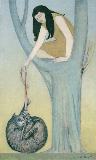 树上的女人与猫 Woman on Tree With Cat，威尔巴尼特
