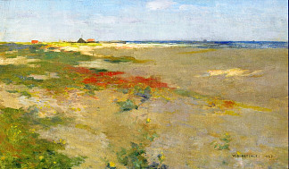 在萨福克海岸 On the Suffolk Coast (1885)，乌伊拉德·梅特卡夫