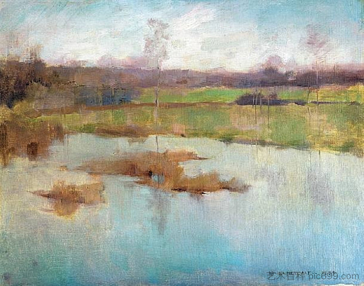 池塘吉维尼 Pond Giverny (1884)，乌伊拉德·梅特卡夫