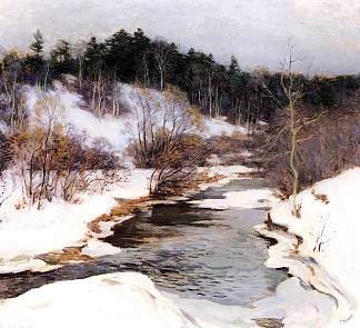 冰冻的池，三月 The Frozen Pool, March (1909)，乌伊拉德·梅特卡夫
